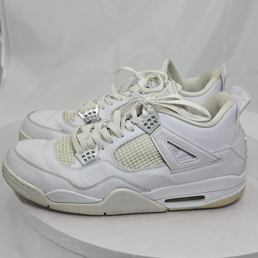 Air Jordan 4 Retro Pure Money 2017 Men 14 OG 308497-100 White Sneakers